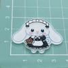 Sanrio Brillo Fino Lindo Dibujos Animados Estilo K Kuromi Parche Acrílico Broche Imán para Refrigerador Pasador para el Cabello Accesorios de Joyería