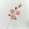 2026 Nuevo Modelo Hilo Flores Artificiales Crochet Productos Terminados Multi-Cabeza Bouquet de Rosas Barbie Productos Terminados de Crochet Hechos a Mano