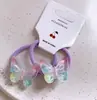 Nova Faixa de Cabelo Flor Arco-Íris Borboleta Infantil Elástico de Cabelo para Menininha Corda de Cabelo Faixa de Cabelo Desenho Animado Fofo Acessórios de Cabelo