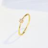 Anillo Zhen Rong deseo chapado color oro 14K pequeño fresco zircon único extremadamente delgado anillo femenino estilo ágata