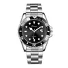 Celebridade da Internet Transmissão ao Vivo Relógio Masculino de Aço Inoxidável Atacado Quartzo Calendário Réplica Relógio Rolex Submariner Preto e Verde para Homens