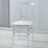 Salão de Banquetes de Hotel Cadeira Transparente de Cristal Acrílico Salão de Casamento Plástico Externo Cadeira Napoleão Bambu Palácio