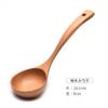Colher de sopa de madeira com cabo longo de 27 cm, colher pública com letras do logotipo, colher de hotpot de hotel, colher de mingau, cabo curvo, estilo japonês, colher de sopa grande