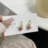 Senso de Design Japonês e Coreano Nicho Fresco Doce Brincos Feitos à Mão Versátil Fofo Agulha de Prata S925 Brincos de Folha Mulheres 087