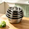 Bacia para lavar vegetais espessa de aço inoxidável 316, escorredor, bacia funda para sopa, bacia para bater ovos, bacia de cozinha multiuso