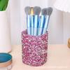 1 Pieza portalápices de diamante lujo ligero creativo para el hogar baño tocador escritorio caja de almacenamiento multifuncional almacenamiento de brochas de maquillaje