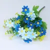 Flor de Margarida Artificial Única, Flor de Seda, Flor Artificial para Decoração de Sala de Estar, Flor Seca para Floreiras Internas e Externas, Arranjo Floral de Plástico