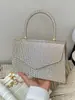 Yue Zi 2026 Outono Inicial Nova Moda Bolsa de Mão Totalmente Cravejada Design Elegante de Bolsa de Festa para Senhora Bolsa de Ombro