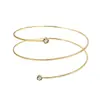Moda Estilosa Europeia e Americana Criativo Bracelete de Braço Geométrico Rosqueado Punk Hip-Hop Versátil Enrolado Aberto Pulseira de Braço Pulseira de Roupa