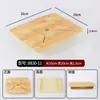 Novedoso juego de vajilla de estilo rústico y moderno: bandeja de hielo para jerky de res de doble compartimento, plato de carne de res recién cortada para restaurantes de hot pot, plato creativo para cortar carne