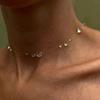 Set de Pendientes Largos y Collar con Cuentas de Hilo de Pescar Transparente en Forma de Gota de Agua para Mujer, Estilo de Lujo Ligero de Nicho para Usar en Verano