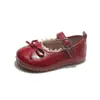 Zapatos Rojos de Cuero Pequeños para Niñas 2026 Nuevos Zapatos de Princesa de Otoño para Niños Bebé Niña Niña con Falda Suela Suave Zapatos Individuales