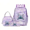 Nueva Mochila Estudiante Stitch para la Temporada de Regreso a Clases Ligera y que Reduce la Carga Gran Capacidad para Grados 1-6 Niños y Niñas Bolso de Hombro