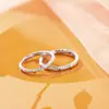 Anel de Prata de Lei S999 para Pé Par de Anéis de Casal Anel de Par de Casal Apaixonado Anel Aberto para Casal Celebridade da Internet Textura Irregular de Luxo Leve