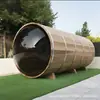 Ventana Panorámica Procesamiento de Madera Maciza de Sala de Sauna de Vapor Diversa Diseño Personalizado Casa de Madera para Sauna