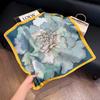[Estilo Floral] Pañuelo de Seda Amazon Transfronterizo para Mujer 2025 Nuevo Regalo Delgado de Alta Gama para Mamá Pañuelo Cuadrado de 70