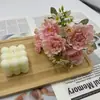 5 Flores Artificiales de Peonía Nuevas, Flores Artificiales para Decoración de Bodas, Flores Artificiales de Peonía para Decoración de Escritorio en Casa, Flores Artificiales