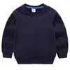 Sudadera Infantil 2026 Nueva Colección de Primavera Color Sólido para Niños Estilo Coreano Cuello Redondo Tops para Niños Pequeños Ropa de Primavera de Manga Larga para Niñas