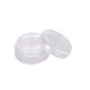 1g caja de crema con tapa negra caja de polvo muestra de prueba sub-envasado simple portátil plástico variedad de especificaciones