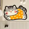 Tapete de Banheiro com Tema de Gato, Tapete Absorvente para Vaso Sanitário, Carpete de Banheiro Antiderrapante de Terra de Diatomáceas