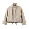 Ropa de mujer europea y americana al por mayor estilo Ins: nueva colección de otoño, chaqueta versátil y estilizada de cuadros con cuello alto para el trabajo