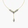 Collar de Zirconia en Forma de Gota Transfronterizo Europeo y Americano Estilo Nuevo Lujo Ligero Sentido de Diseño de Nicho Sentido de Alta Gama Moda Versátil Joyería de Temperamento