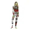 Meia-calça 3D com esqueleto humano cos de mãos e pés unidos para apresentação de palco secundário de Halloween