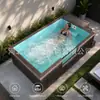 Piscina acrílica sobre el suelo con filtración de circulación de temperatura constante integrada, adecuada para piscinas de adultos en casas de huéspedes y patios de hoteles