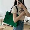 Bolso de mano de fieltro rojo de red con letras a juego de colores, bolso de fieltro sencillo, bolso de mano de gran capacidad para centro comercial, bolso de mano al por mayor