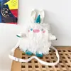 Bolso Cruzado Estudiante Soft Girl Personalidad Linda Linda Divertida Monstruo Estereoscópico Bordado de Felpa Bolso de Hombro