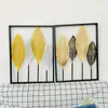 Decoração de Parede Estilo Nórdico Quarto Criativo Quarto de Dormir Folhas de Ferro Sala de Estar Sala de Jantar Luminária de Parede Decoração de Parede de Metal de Luxo