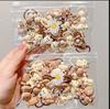Elásticos de Cabelo Cor Café com Leite Tamanho Polegar para Crianças, Faixas de Cabelo para Bebês, Acessórios de Cabelo para Meninas Pequenas, Novos Enfeites de Cabelo com Elástico