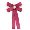 Ropa Camisa Corbata de Lazo Color Sólido Lazo Largo de Cinta Broche de Flor Pin Pin de Solapa Traje de Mujer Estilo Chanel