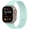 Adecuado para Apple Watch Ultra9876543210 Generación Se Correa de Reloj de Silicona Suave Magnética con Textura de Grano