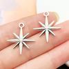 20 Estilos de Pingentes de Estrela de Quatro Pontas, Estrela de Cinco Pontas e Lua de Prata do Xizang, Acessórios para Colares, Brincos, Pulseiras DIY e Pingentes Femininos