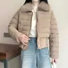 Cintura Pequeña Invierno Nuevo Ropa de Algodón Chaqueta de Algodón Ropa Corta de Invierno para Mujer Engrosada Cálida Bonita Chaqueta Acolchada de Algodón para Mujer Abrigo