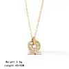Collar de titanio y acero con diseño de nicho de circón microincrustado transfronterizo para mujer, cadena para clavícula de temperamento versátil, colgante de moda, venta al por mayor