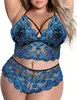 Conjunto de Encaje de Dos Piezas para Mujer Tallas Grandes Transfronterizo, Conjunto Sexy de Sujetador y Bragas sin Tirantes con Bloques de Color, Ropa de Casa al por Mayor 5