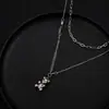 Collar de oso apilado de doble capa moda femenina estilo frío ins hip hop cadena larga para suéter cadena de suéter diseño de nicho