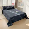 Sábanas de algodón lavado al agua hipoalergénicas de una sola pieza, sábanas de cuadros simples de par individual, sábanas y fundas de almohada individuales para dormitorio y hogar, venta al por mayor