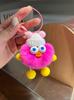 Bonito real Rex pele de coelho pato chaveiro carro pingente boneca de pelúcia pequenas cerdas escola saco enfeites