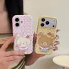 Funda de teléfono linda con piruleta de lunares Rilakkuma compatible con iPhone 17 Pro Max Apple 16 15 Pro Max