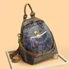 Mochila de Tecido de Nylon para Mulheres Estilo Coreano Nova Moda Versátil e Atmosférica Bolsa Casual de Nylon para Mulheres Mochila de Viagem de Grande Capacidade