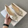 Nuevos Zapatos Planos Versátiles Profesionales de Verano para Mujer, Mocasines de Suela Blanda, Puntiagudos Poco Profundos, Zapatos Planos de Moda