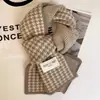 Cachecol Tricotado de Cor Sólida de Inverno Cachecol Lã Engrossado para Mulheres e Estudantes Casal Popular Online Moda Coreana Combina com Tudo Cabelo