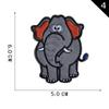 Parche Bordado de Elefante de Dibujos Animados con Logo de Computadora Yuanda Parche Bordado Parche de Bordado Accesorios para Ropa Zapatos y Sombreros DIY Accesorios Parche de Tela