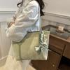 Bolso de Tote Trendy Estilo Coreano Gran Capacidad Tendencia de Internet PU Simple Verano Último Bolso de Hombro Portátil Bolso Cruzado para Mujer Versátil