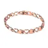 Pulseira Magnética Amazon Cross Cobre Antigo Vermelho Três Fileiras Fecho Dobrável Eletrodepositado Escovado Pulseira Liga de Zinco Joias Masculinas