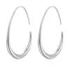 Moda europea y americana arete colgante de acero inoxidable con forma de huevo para mujer aretes de moda elegantes y modernos estilo frío ins joyería para la oreja