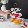 Suporte de Sobremesa de Luxo Leve Prato de Frutas de Três Camadas Prato Dishpoint Sala de Estar Amor Prato de Frutas Secas Prato de Lanche Suporte para Bolo Phnom Penh Mesa